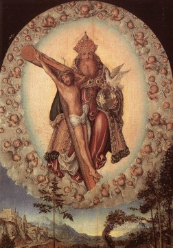 Lucas Cranach the Elder Painting - Trinity Lucas Cranach the Elder